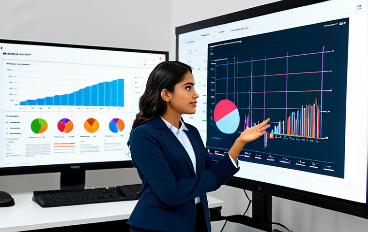 Data Storyteller**

A Latina data scientist in a modern office, presenting findings on a large screen. She is wearing a professional, modest business suit. The background includes colorful data visualizations. Perfect anatomy, correct proportions, well-formed hands, proper finger count, natural pose, professional photography, high quality, safe for work, appropriate content, fully clothed, professional.

**
