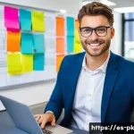 기술 변화와 관련된 직업의 다양성 - **Professional Metamorphosis: From Routine to Creativity**
    Generate an image featuring a young p...